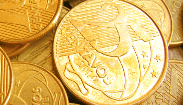 Moeda de 25 centavos pode valer até R$ 600 se tiver erros de cunhagem raros.
