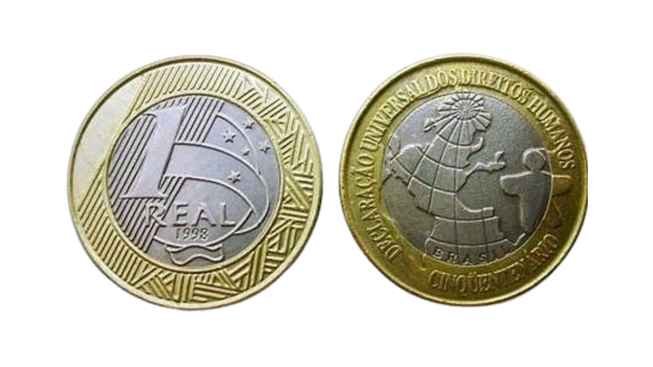 Moedas de 1 real de 1998 DH já vale R$ 750 se contar com essa característica
