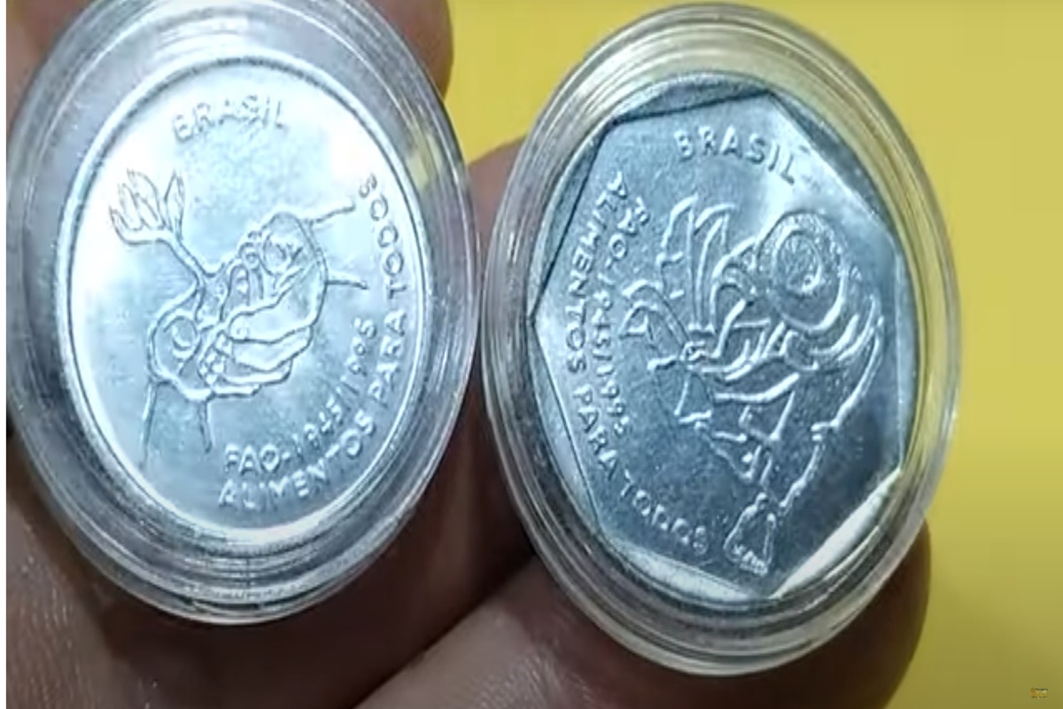 Moedas de 10 e 25 centavos FAO