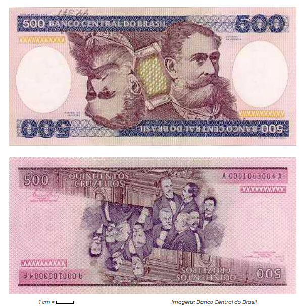 cédula O valor incrível da nota de 500 Cruzeiros! Imagem: Moedas do Brasil