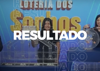 Imagem da transmissão ao vivo da Loteria dos Sonhos, com a palavra 'RESULTADO' em destaque e apresentadores segurando a urna de sorteio.