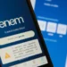 Tela do aplicativo ENEM para inscrição online