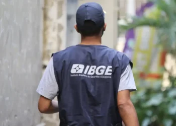 Agente do IBGE realiza coleta de dados em área urbana