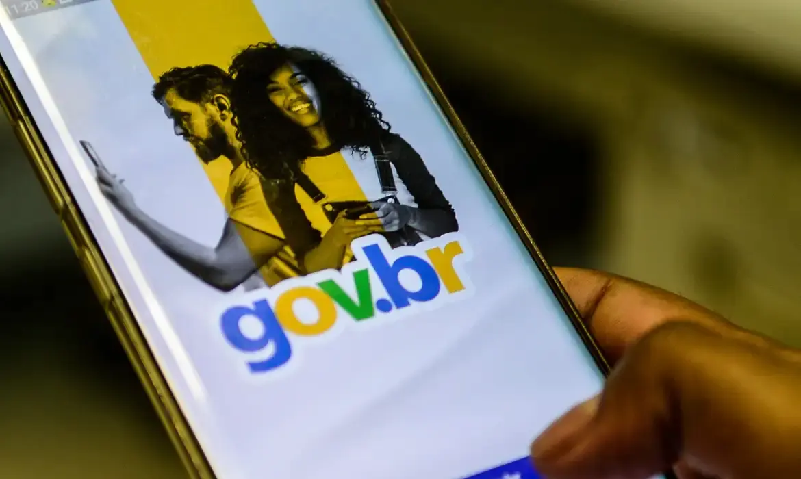Aplicativo gov.br Passo a passo para realizar a prova de vida digital no gov.br, com tela inicial do processo.