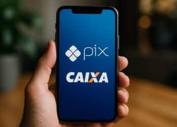 Imagem mostrando os logos do Pix e da CAIXA, anunciando a liberação de valores como R$ 600, R$ 800, R$ 900 e R$ 1.000 nesta quinta-feira (30) para CPFs específicos.