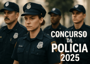 Equipe de policiais uniformizados representando oportunidades em concursos da polícia 2025