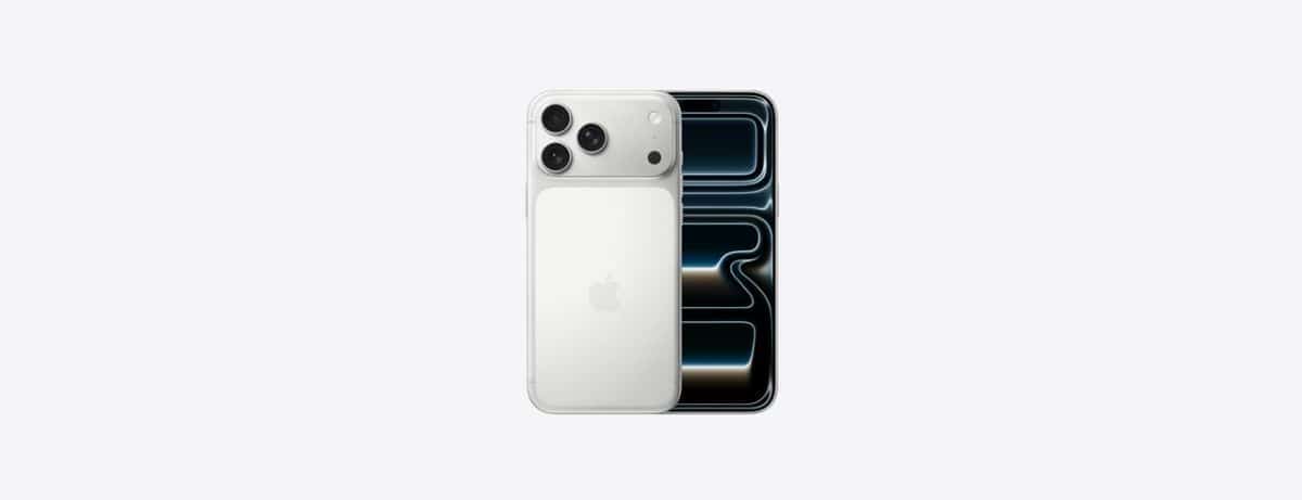 iPhone: Visão Detalhada para Ajuda na Sua Escolha de Celular Dois modelos de iPhone, um exibindo a parte traseira com as câmeras e o logo da Apple, e outro com a tela ligada, representando a escolha de um novo smartphone.