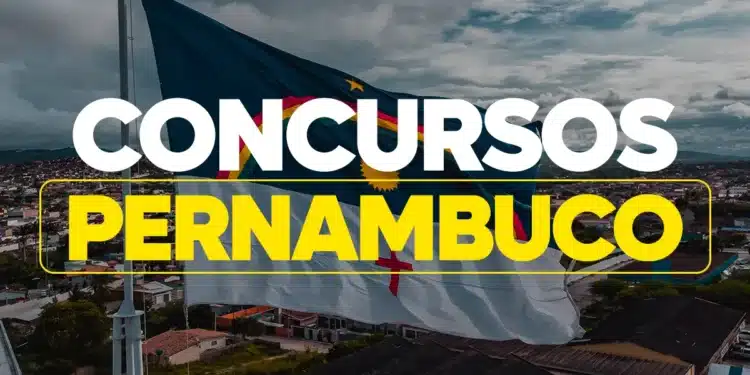 Bandeira de Pernambuco simbolizando concursos públicos da PM e PC com editais previstos para 2026