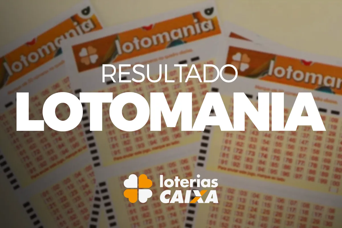 Resultado da Lotomania - Consulta Oficial Cartelas de aposta da Lotomania com logo das Loterias Caixa em destaque