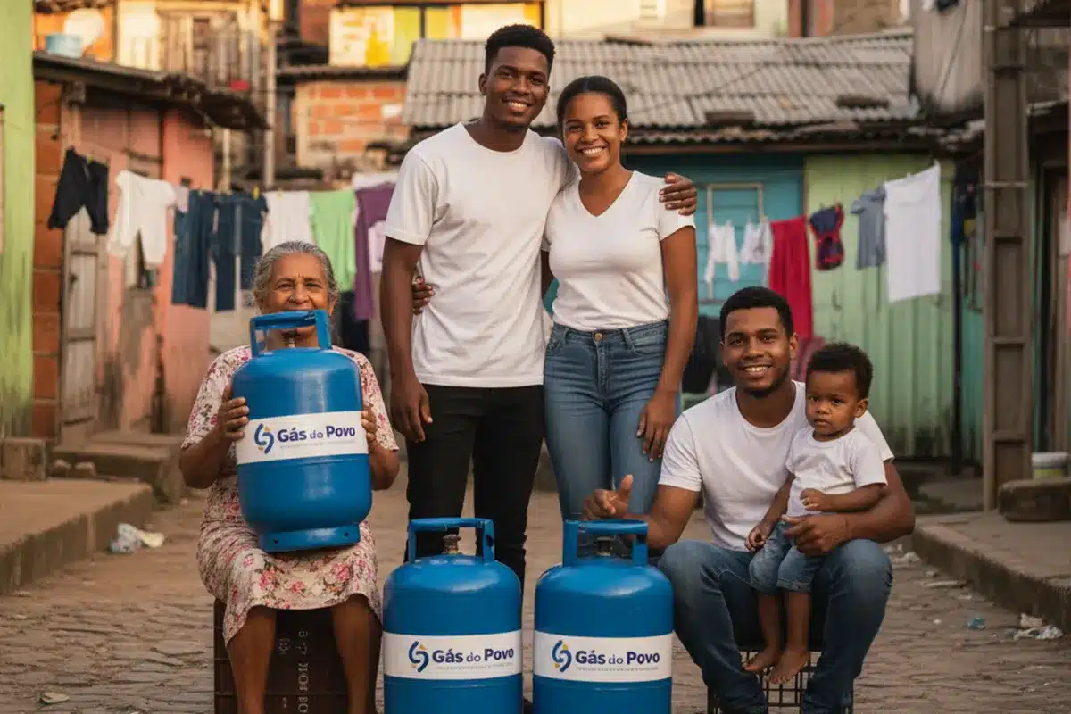 Gás do Povo substitui Auxílio Gás por entrega direta de botijões Família beneficiária recebe botijões de gás do Programa Gás do Povo em substituição ao Auxílio Gás em dinheiro.