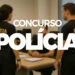 Policiais federais em treinamento durante o concurso da Polícia Federal.