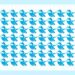 Teste visual com vários cachorros azuis idênticos lado a lado, exceto um com detalhe diferente entre os demais